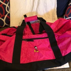 Disney pink and black large duffel bag